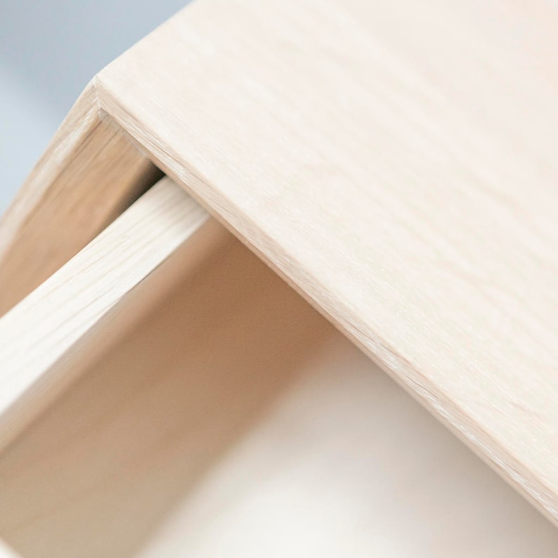 Oak Bedside Table With Crossover Leg Etsy UK