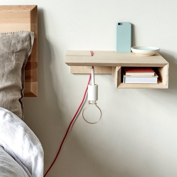 Plywood Floating Bedside Table PAIR