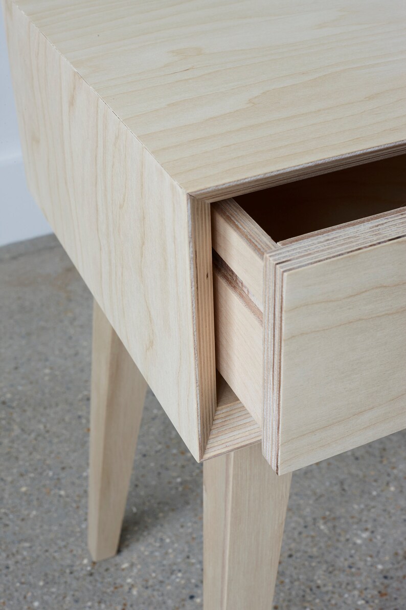 Plywood Bedside Table Scandi Minimalist Style NIghtstand Etsy