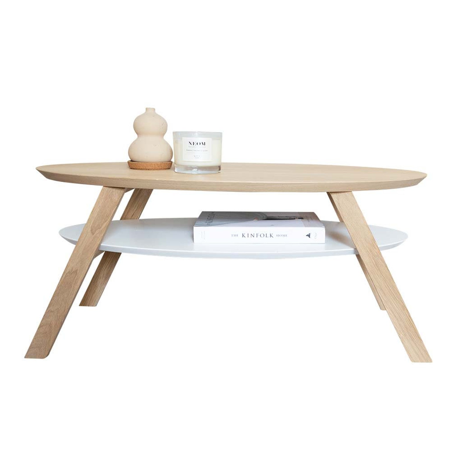 Oak Oval Coffee Table Small Coffee Table Apartment Coffee | Etsy UK