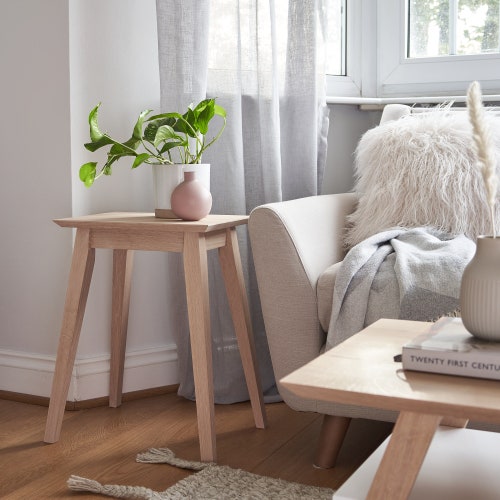 Oak & Ash Three Legged Stool / Side Table Etsy