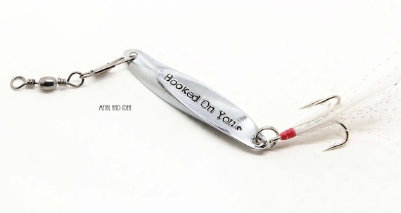 Personalized Fishing Lure Valentines Day Gift Hand Stamped Lure, Metal  Lure, Spoon Fishing Lure, I Love You, Gift for Men, Custom Lure 