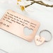 Boyfriend Gift- Hand stamped Wallet Insert Card & Key Chain Set- Anniversary- Husband Gift- 7 Year Anniversary, Personalized Gift for Him 