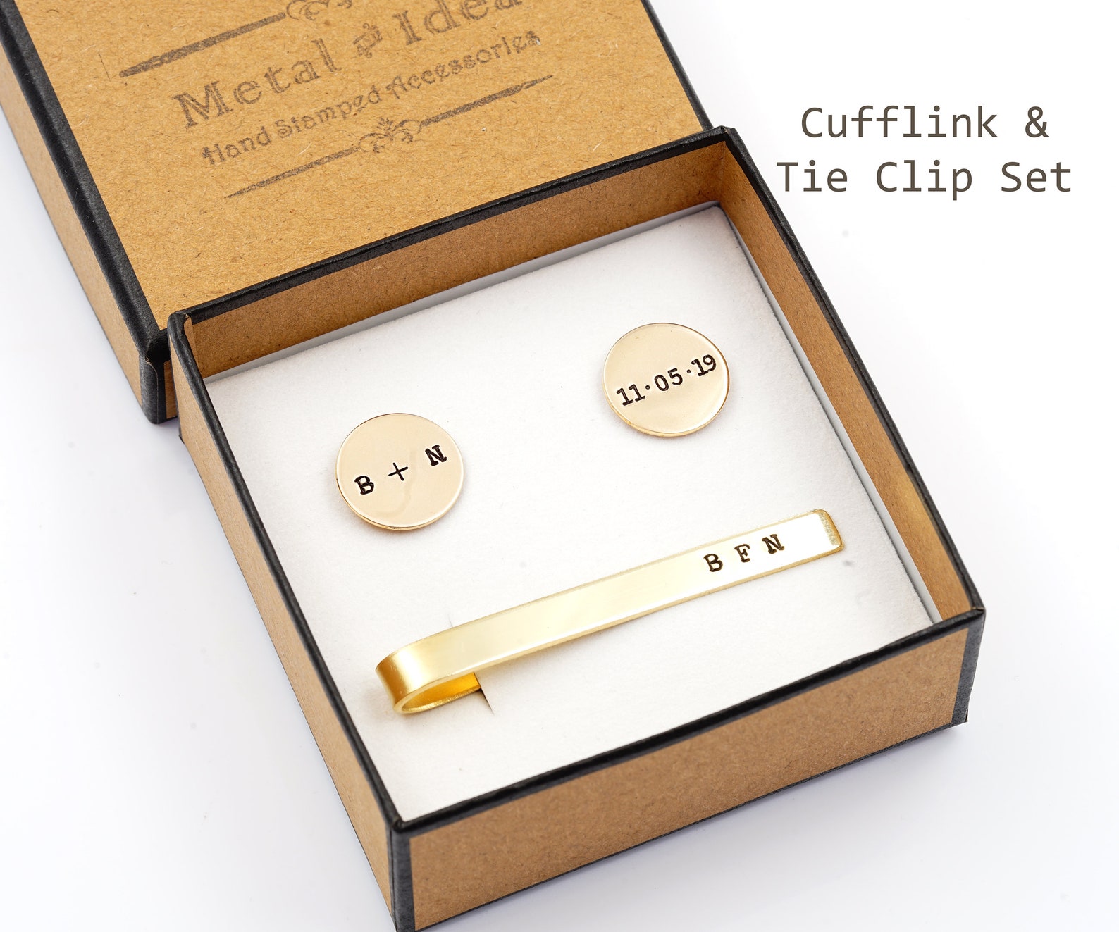 cufflink tie clip set