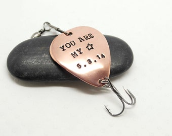 Personalized fishing lure - Fish lover -Custom lures - Wedding gift, Father's day, husband, Groom's men, Anniversary gift