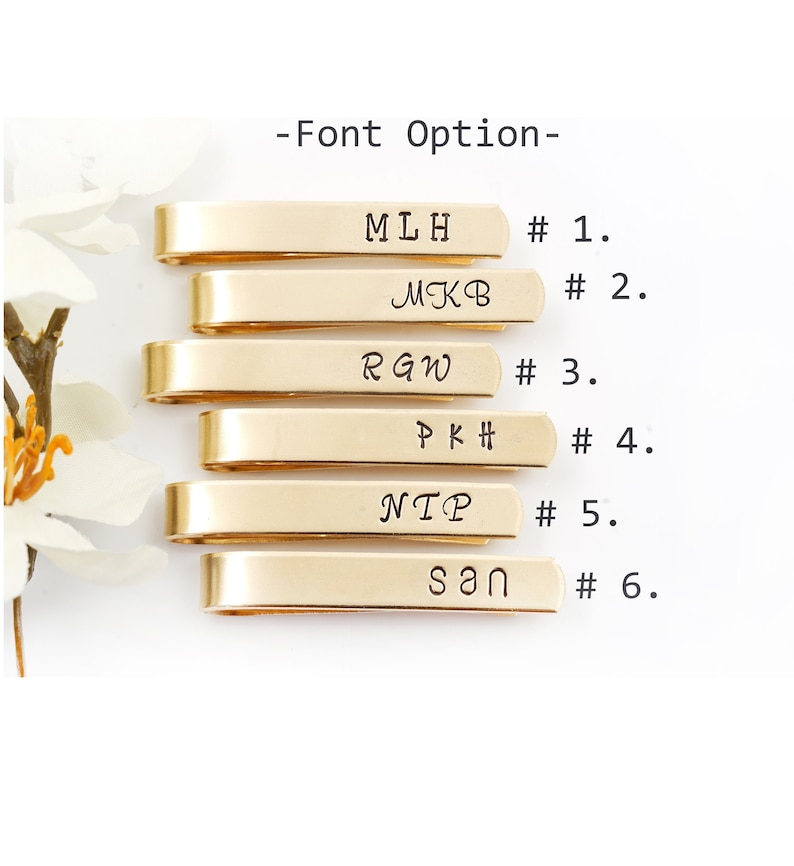 Tie Clip Cufflink Set Personalized Tie Clip Cufflink Gold Etsy