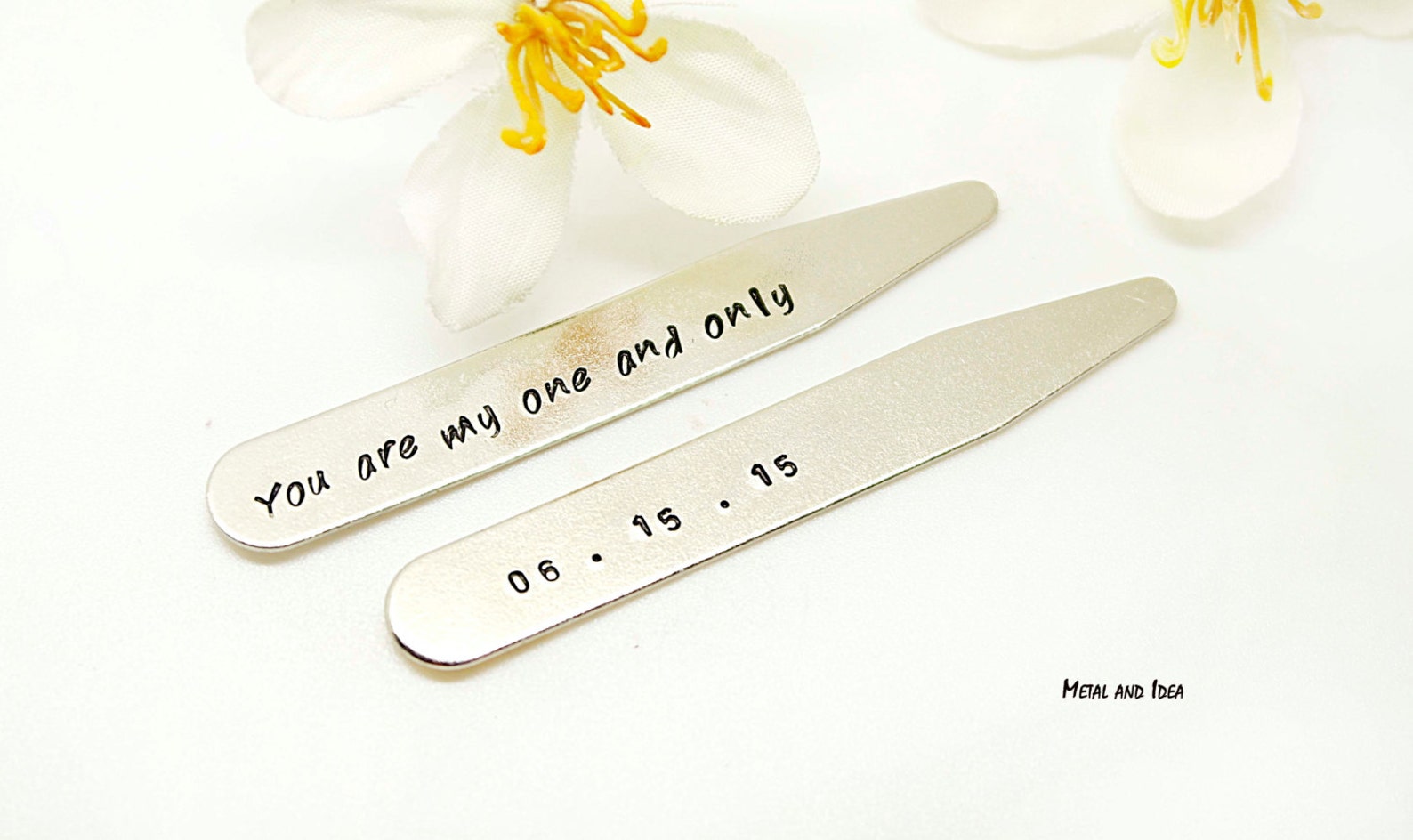 Men's Collar Stays Custom Collar Stays Hand Stamped Etsy