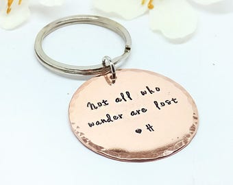 Copper Key Chain, Personalize key chain, Customized keychain - Gift for Husband, Dad, Boyfriend, Mom- Gift for teachers, Unique Christmas