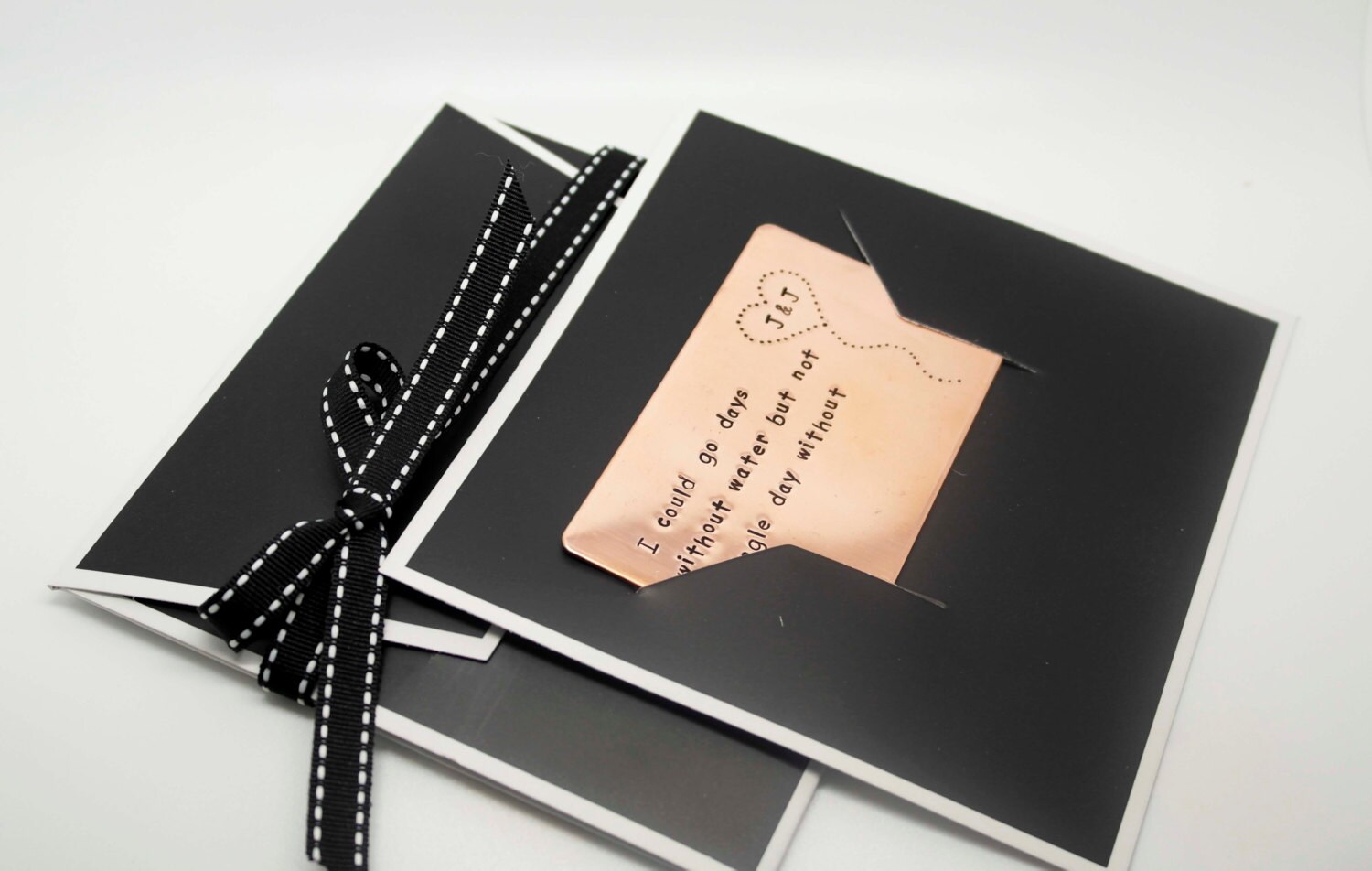 Hand Stamped Wallet Insert Card Customized Personal Messages - Etsy