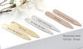 Personalized Collar Stays, Custom collar stays, Gold Rosegold silver color collar stays, Anniversary - Best Gift for Husband and Boyfriend