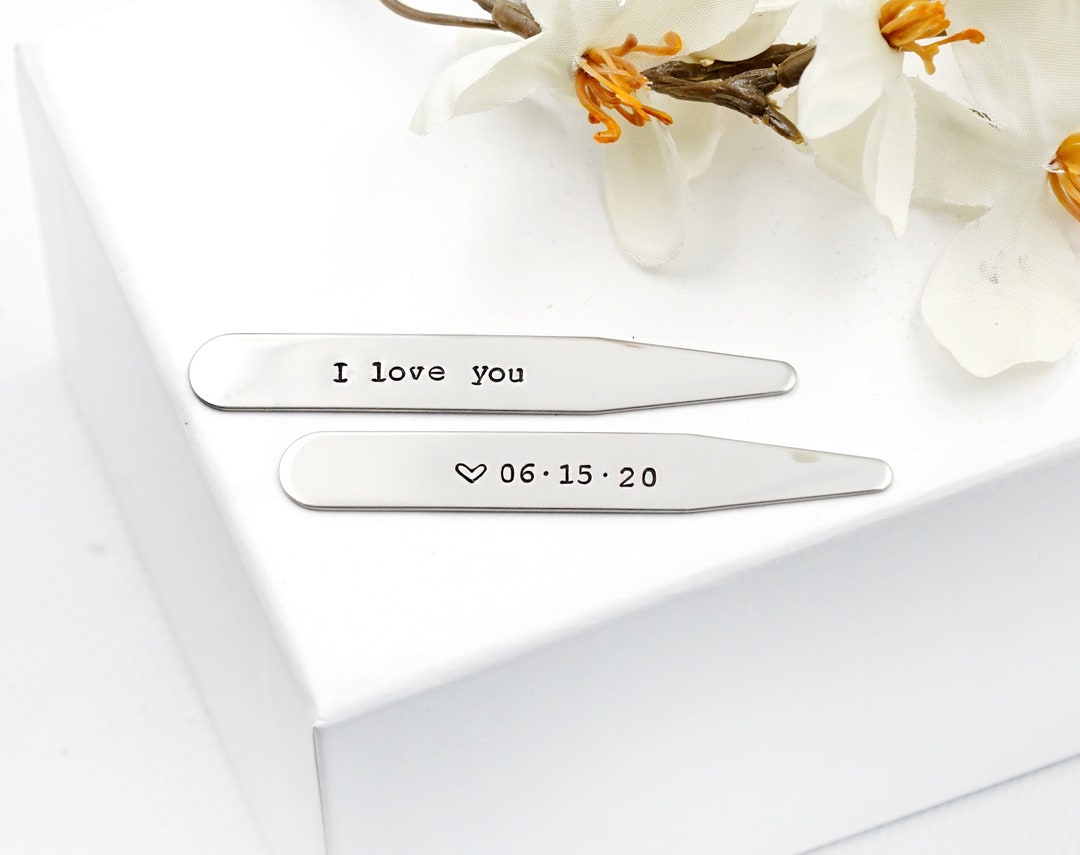 Men's Collar Stays Groomsmen Gift Wedding Anniversary Etsy