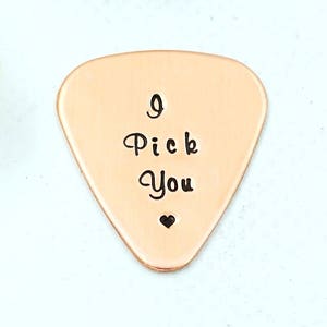 I Pick You - Personalized guitar pick, Gift for Husband, Dad, Boyfriend-  Gift for him, Music Lover, Valentine Day Gift For Him, Valentine