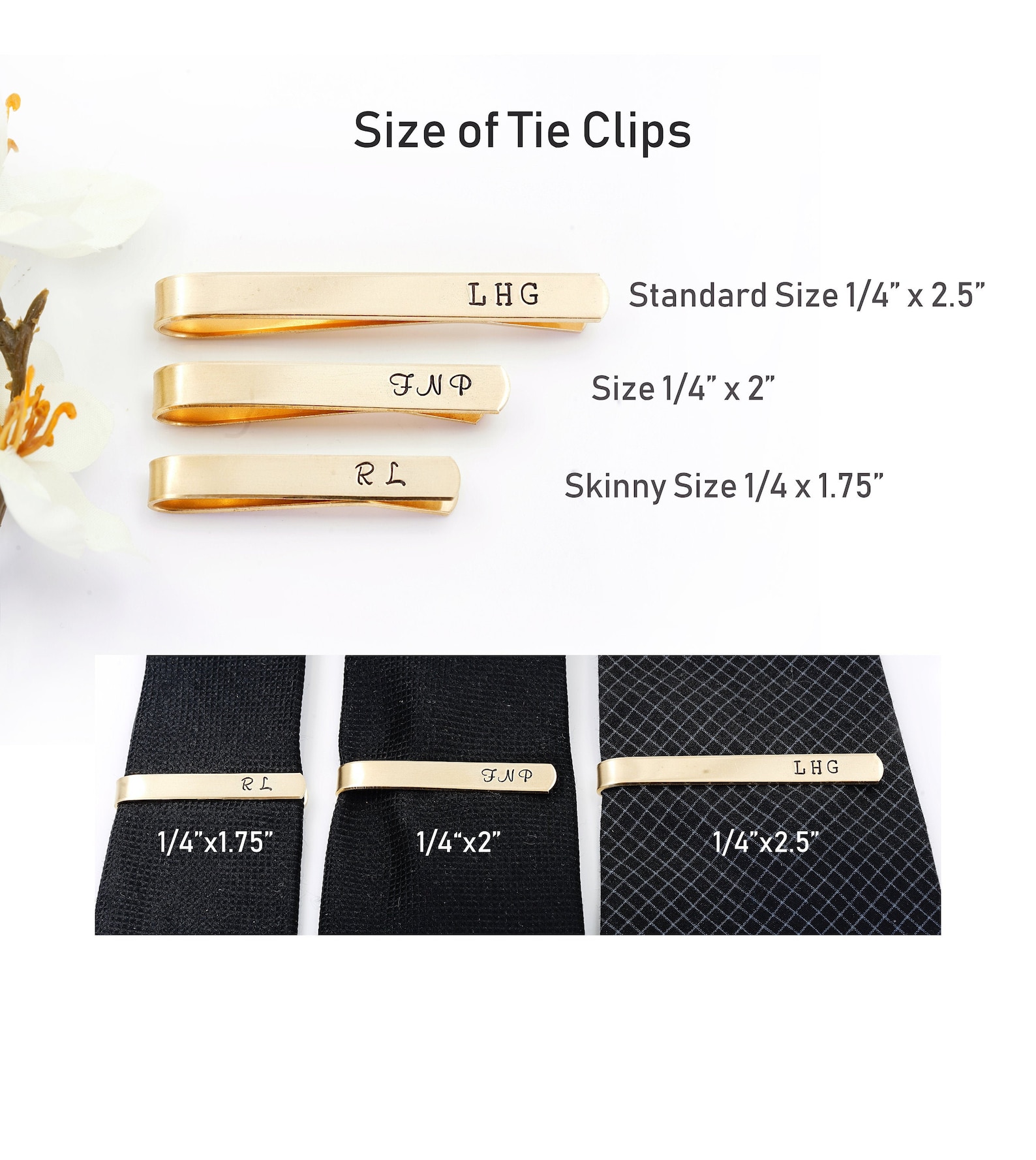 personalised tie clip and cufflink set