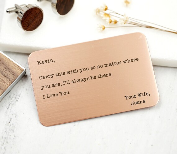  Wallet Card Love Note, Husband Wallet Card from Wife, Gift for  Boyfriend, Hubby, Long Distance Boyfriend Gift Ideas, Romantic Gift for  Him, I Love You Gift Cards for Him, Valentines Day