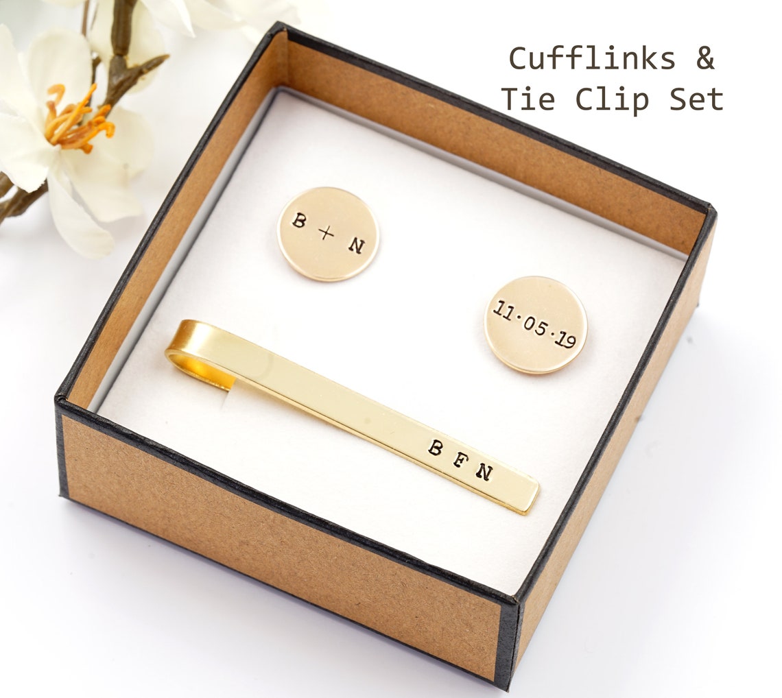 cufflink tie clip set