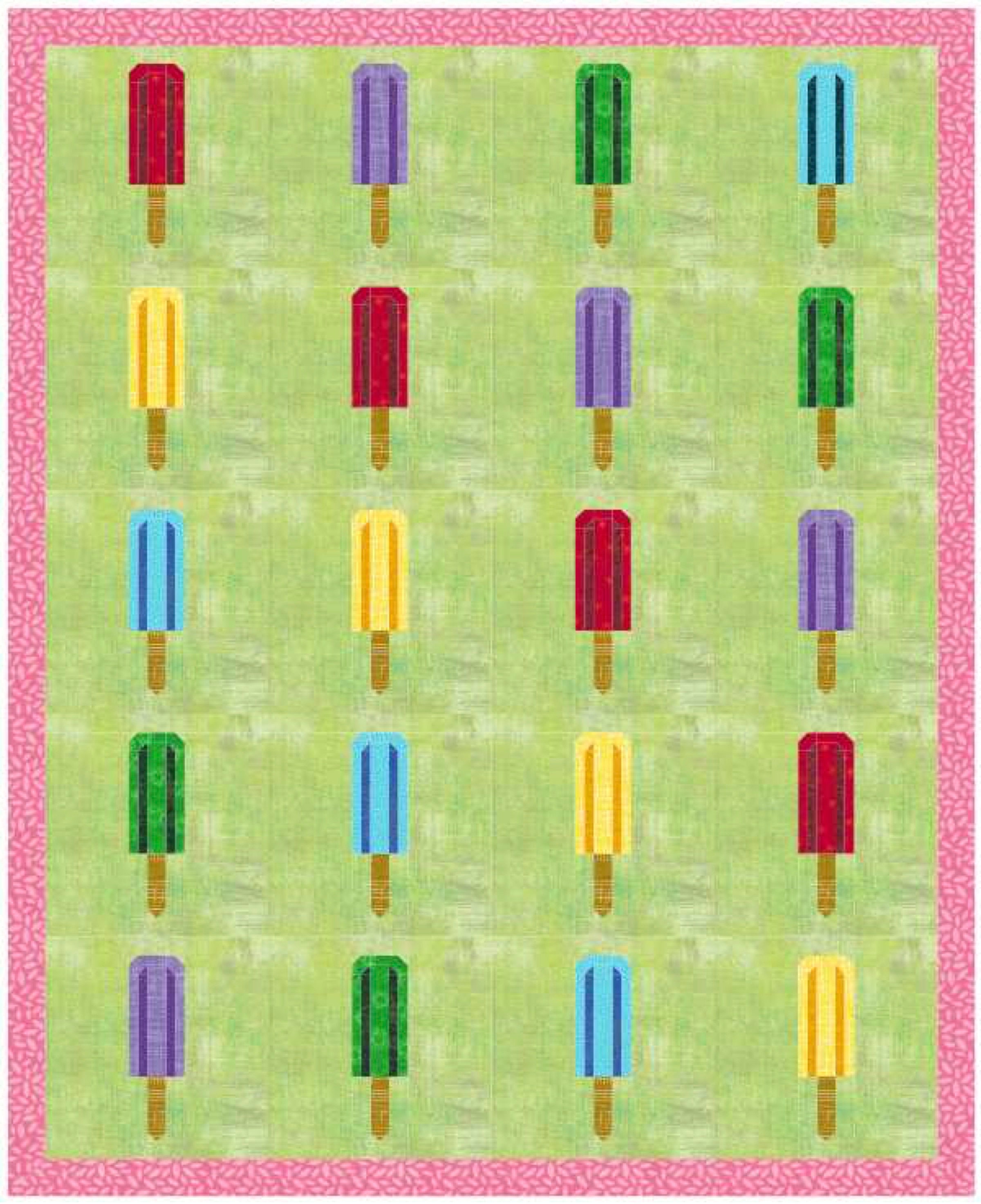Popsicle Quilt Block Pattern PDF Sewing Pattern Digital Etsy Australia