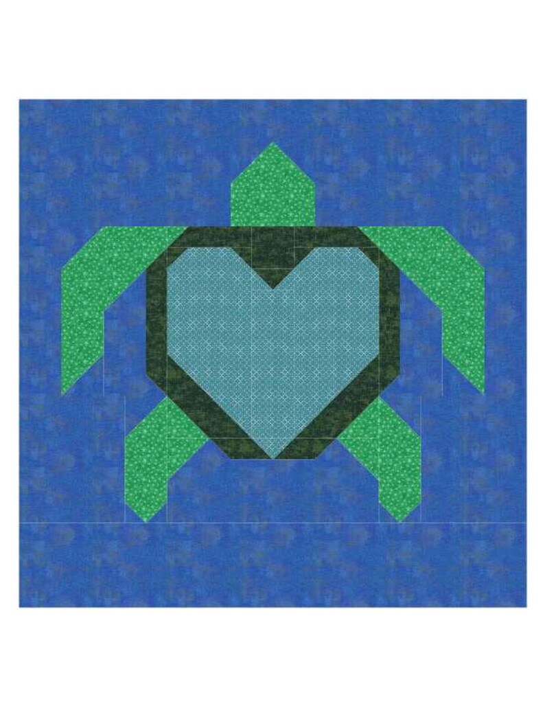 Sea Turtle Quilt Block Pattern PDF Sewing Pattern Digital - Etsy