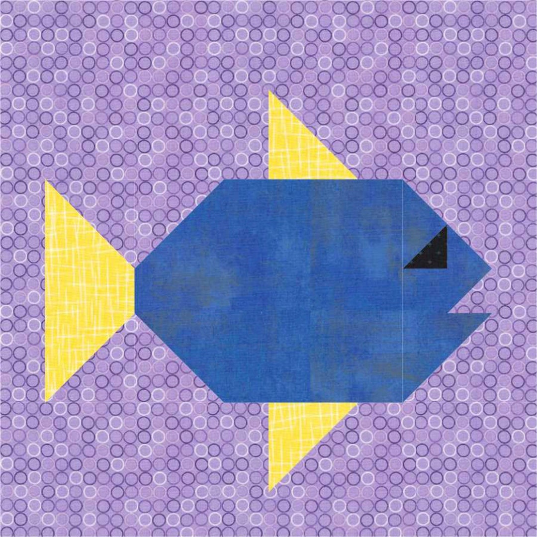 Fish Quilt Block Pattern PDF Sewing Pattern Digital Etsy