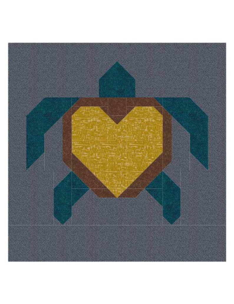 Sea Turtle Quilt Block Pattern PDF Sewing Pattern Digital - Etsy
