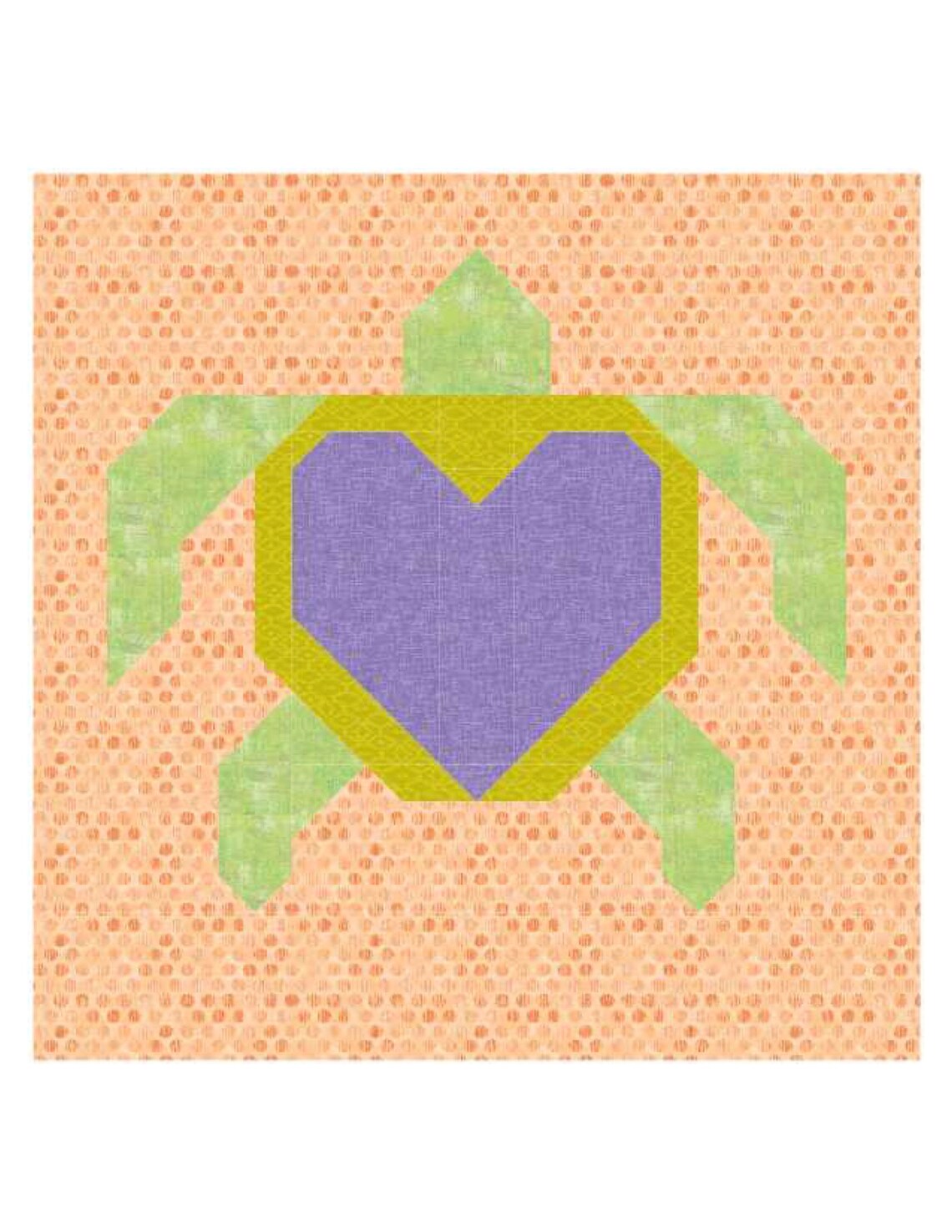 Sea Turtle Quilt Block Pattern PDF Sewing Pattern Digital - Etsy