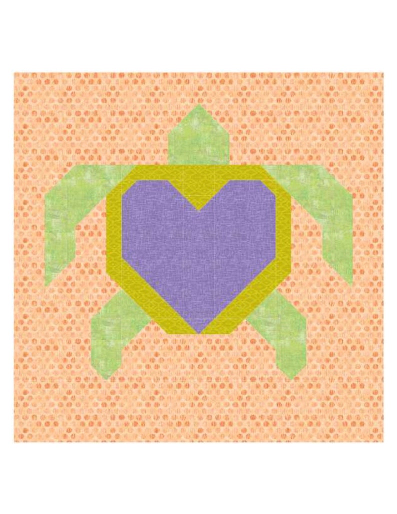 Sea Turtle Quilt Block Pattern PDF Sewing Pattern Digital - Etsy