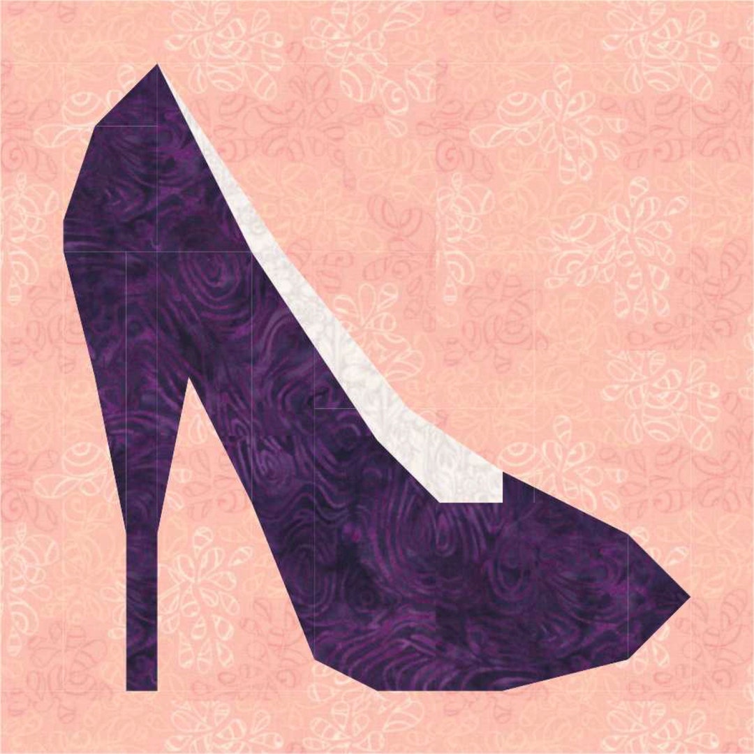High Heel Quilt Block PDF Sewing Pattern Digital Etsy