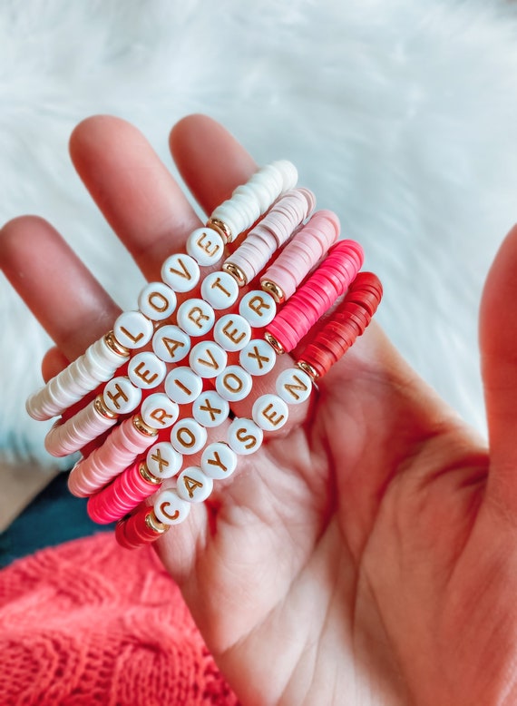 Personalized Custom Beaded Name Bracelet Name Bracelet Etsy