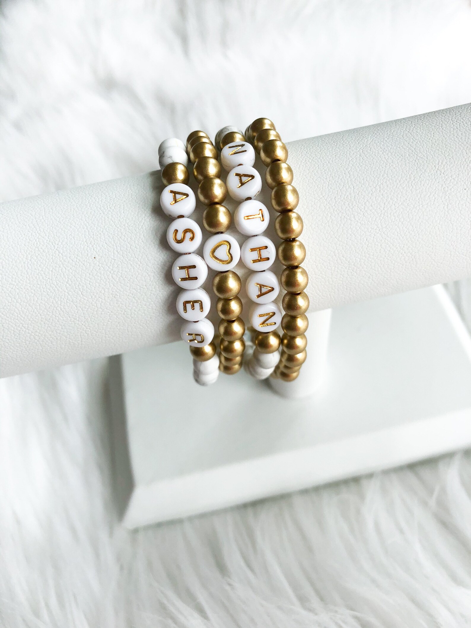 Personalized Custom Beaded Name Bracelet Name Bracelet Etsy