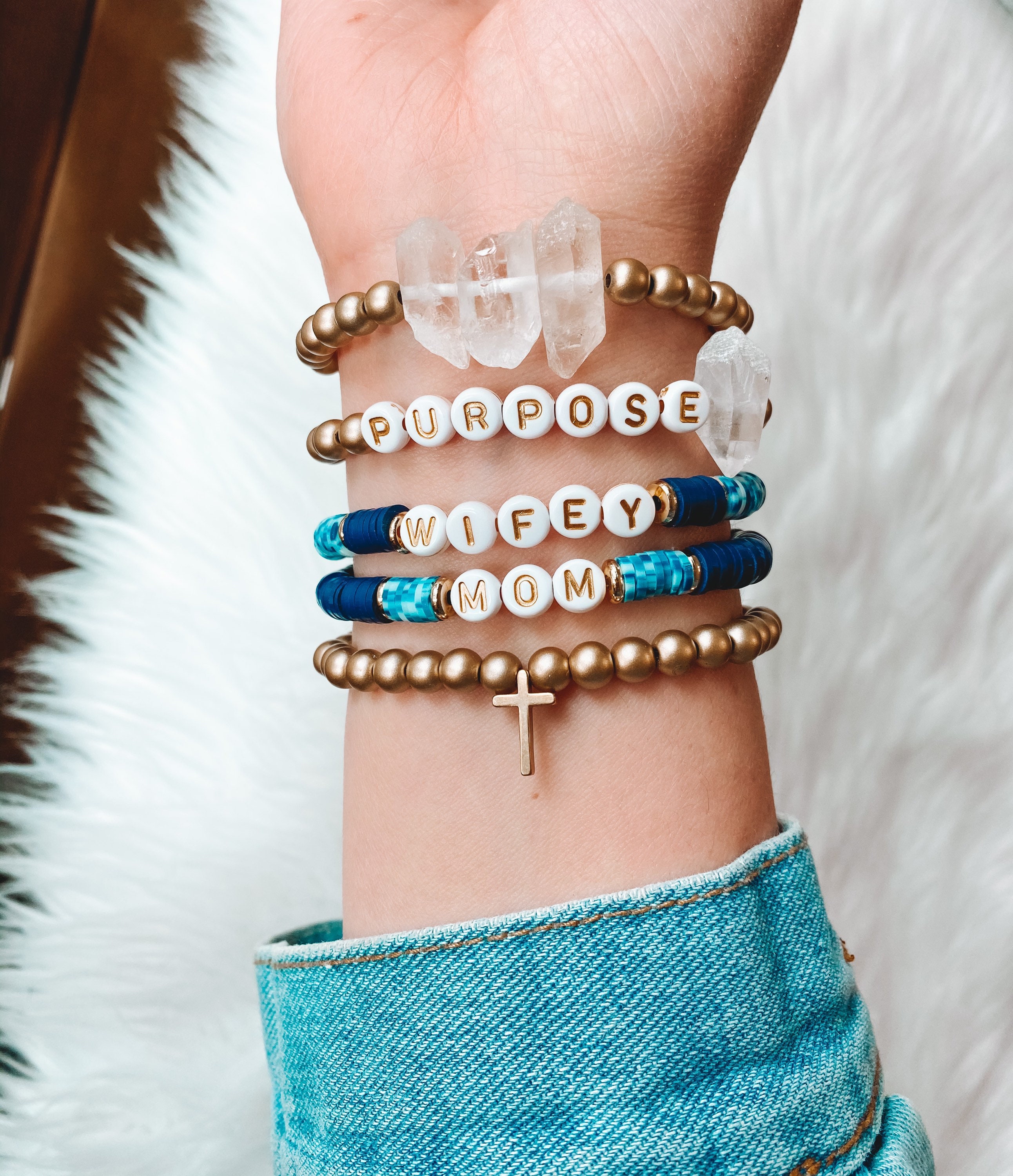 Personalized Custom Beaded Name Bracelet Etsy