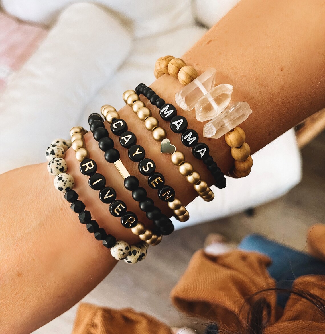 Personalization Custom Beaded Name Bracelet Defuser Bracelet Etsy