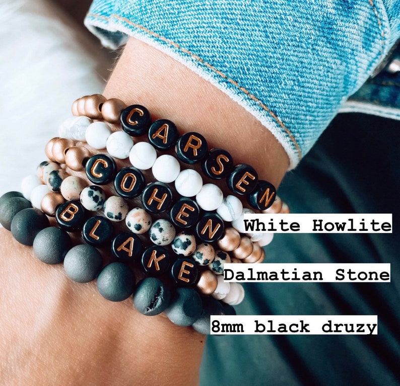 Personalized Custom Beaded Name Bracelet Name Bracelet Etsy