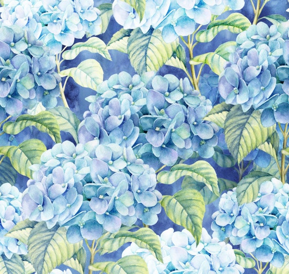 Blue Hydrangea - Decoupage Paper Napkins, Floral Napkins, Cocktail Paper Napkins, 20 Paper Napkins for Decoupage