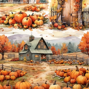 PUMPKIN LAND - Rice Paper for Decoupage Size A4 - Fall Collection