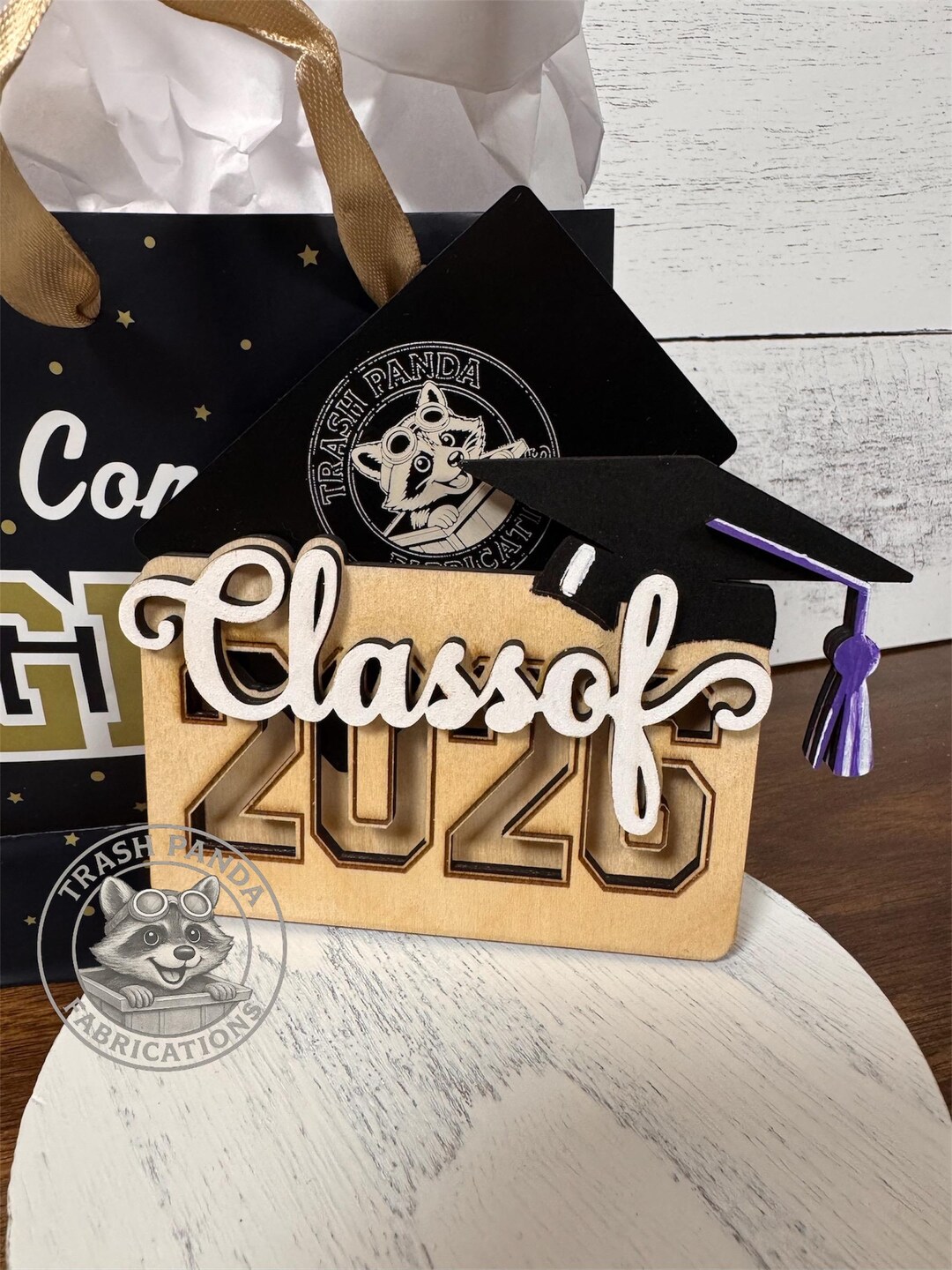 Personalized Laser Cut Wood Graduation Gift Card Holder | Class of 2026 ...