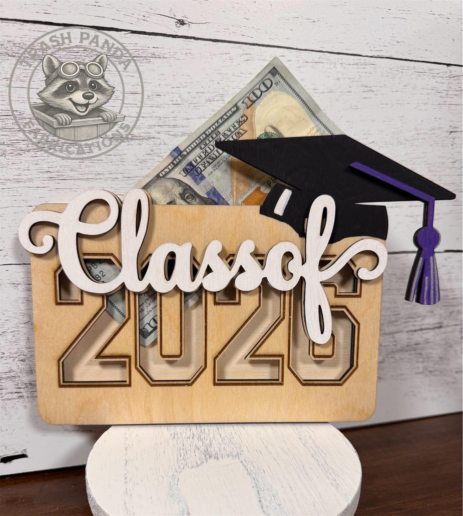 Laser Cut Wood Graduation Money Holder | Personalized Class of 2026 ...