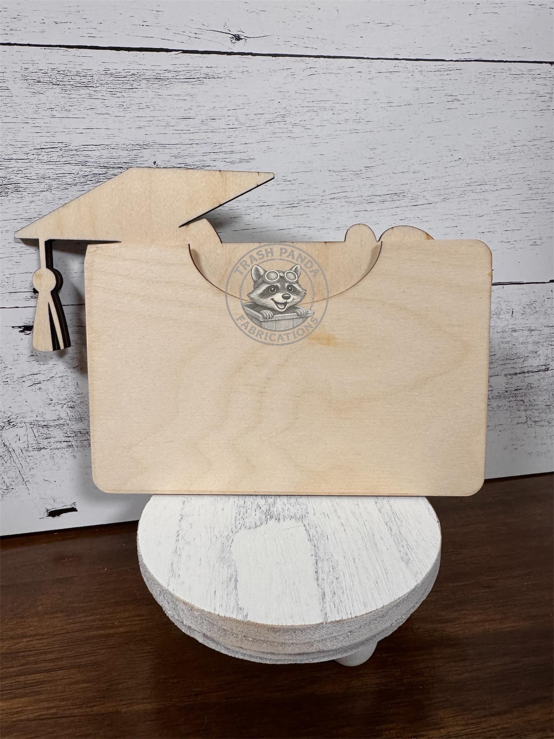 Laser Cut Wood Graduation Money Holder | Personalized Class of 2026 ...