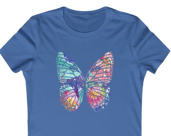 Butterfly Graphic Fitted T-shirt - Etsy