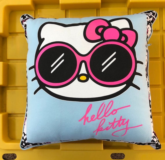 Hello Kitty Throw Pillow Recycled T Shirt Etsy
