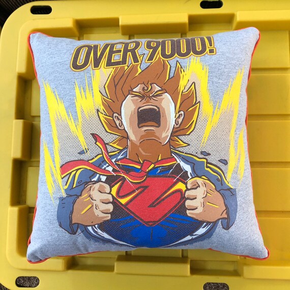 Dragonball Z Superman Throw Pillow Recycled T Shirt Etsy