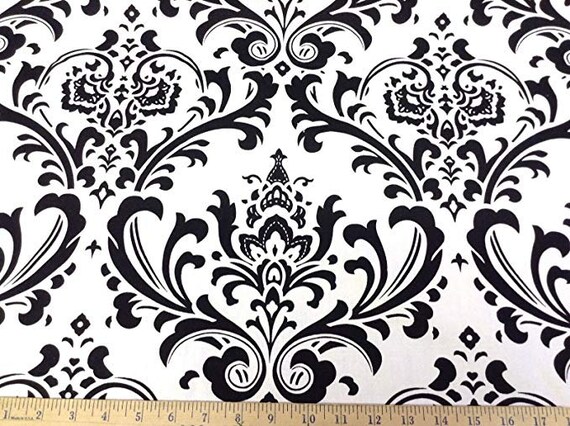 Black Valance Black Drapes Black Damask Valance Window Etsy