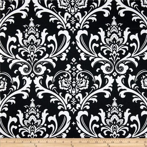 Black Valance. Black  Drapes. Black Damask Valance. Window Topper. Black  and white valance
