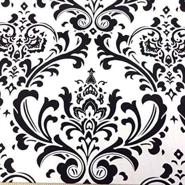 Black Valance. Black  Drapes. Black Damask Valance. Window Topper. Black  and white valance