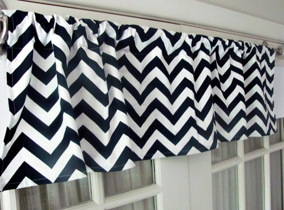 Blue Valance Navy Blue Valence Navy Chevron Valance Etsy