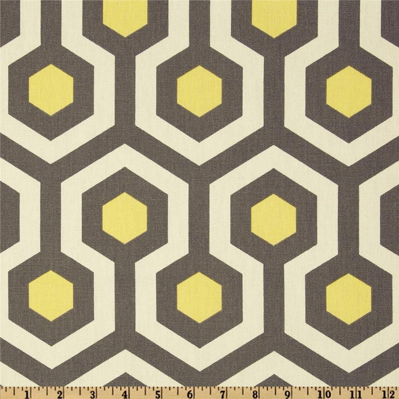 Grey Valance. Gray and Yellow Trellis Valance .curtain Etsy