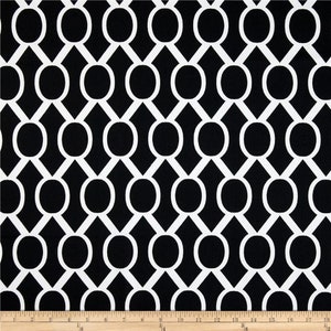 Sydney Geometric Window Valance. Black & White.Custom Sizes (20&quot; - 52&quot;wide)
