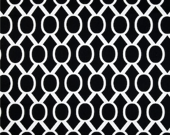 Sydney Geometric Window Valance. Black & White.Custom Sizes (20" - 52"wide)