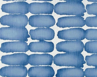 Shibori Dot Sky Valance. Blu & Bianco.