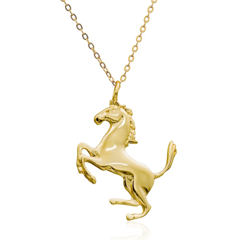 Animal jewelry gold jewelry Horse necklace -14k gold filled everyday horse pendant gold necklace