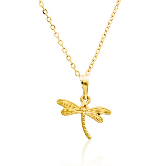 Dragonfly Necklace Gold Filled 14k Everyday Dragonfly Necklace Gold Filled 14k Everyday Minimalist Dainty Insect Jewelry