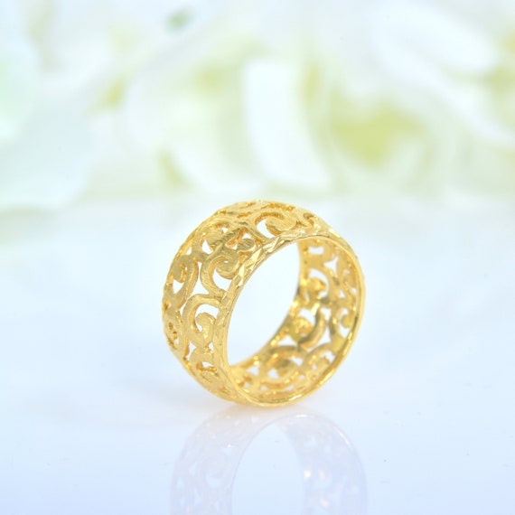 Filigree ring 14k GOLD Filled handmade jewelry gifts for women 14k gold ring womens jewelry lace ring